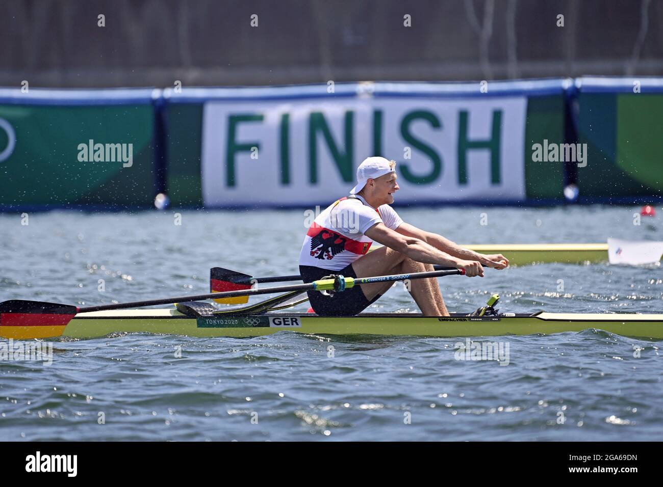 Tokio, Japan. Juli 2021. Oliver ZEIDLER (GER), Action, verpasste das Finale, Halbfinale, Halbfinale, M1X, Maenner One, Men`s Single Sculls. Rudern am 7/29/2021 am Sea Forest Waterway. Olympische Sommerspiele 2020, ab 23.07. - 08.08.2021 in Tokio/Japan. â Credit: dpa/Alamy Live News Stockfoto